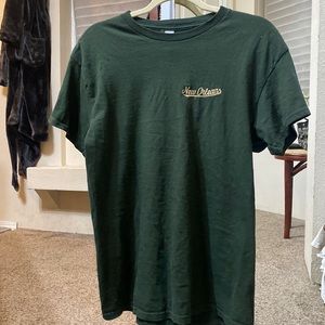 New Orleans forest green t-shirt